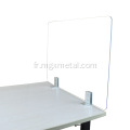 Pince de table en métal acrylique anodisé transparent standard